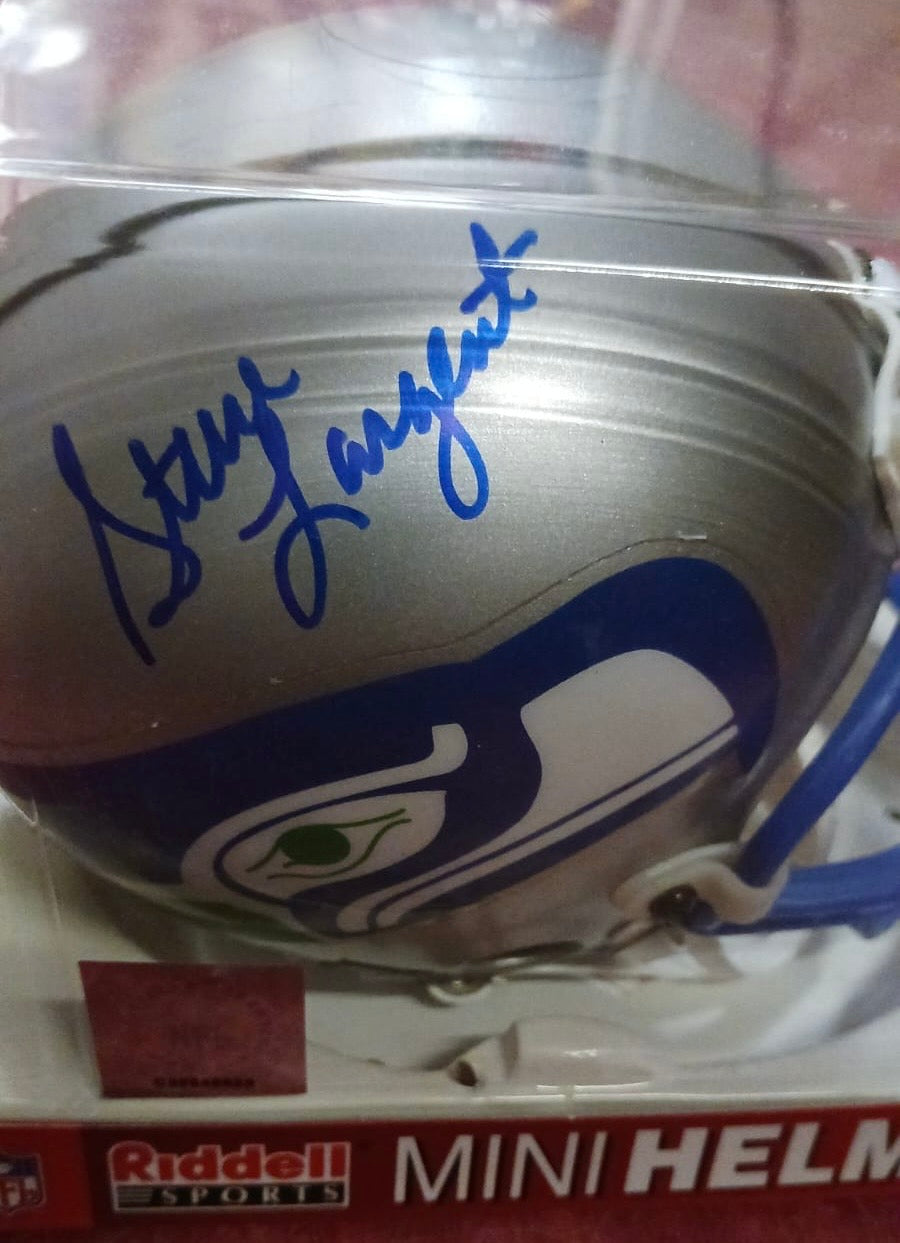 Steve Largent Autographed Seattle Seahawks Mini Helmet with product image 1