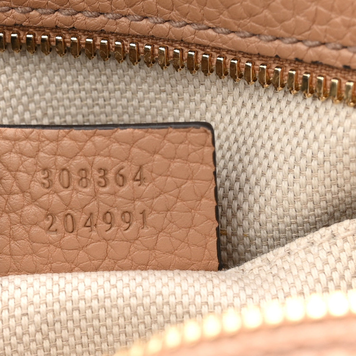 Pebbled Calfskin Small Soho Disco Bag Camelia product image 7, provided for visual reference and product detail review
