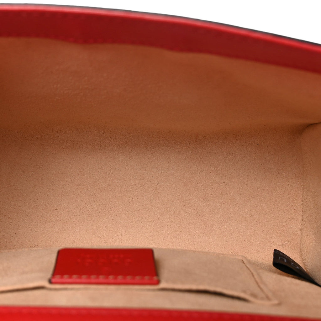 GG Supreme Monogram Apple Small Padlock Shoulder Bag Beige Multicolor Lobster Red product image 5, provided for visual