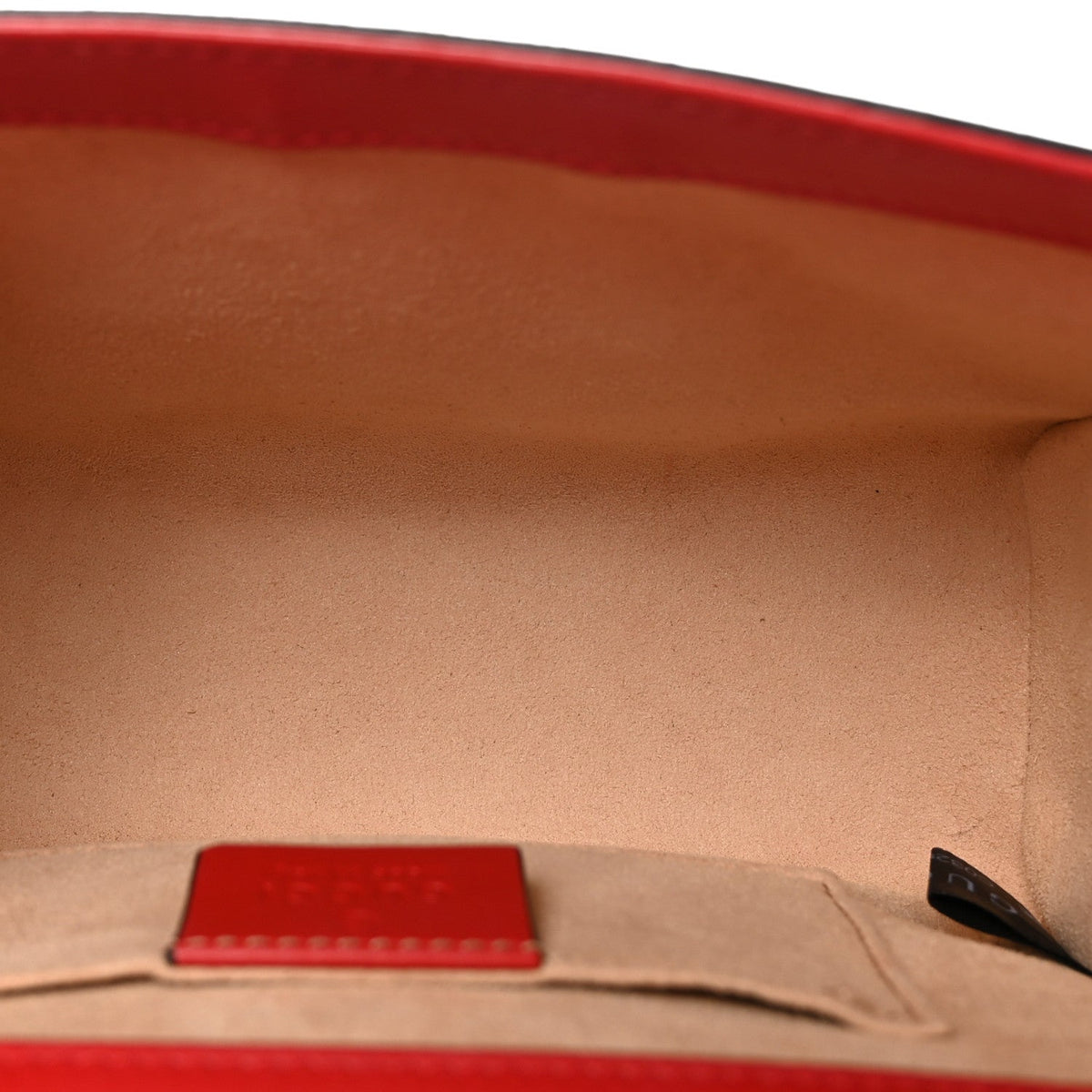 GG Supreme Monogram Apple Small Padlock Shoulder Bag Beige Multicolor Lobster Red product image 5, provided for visual