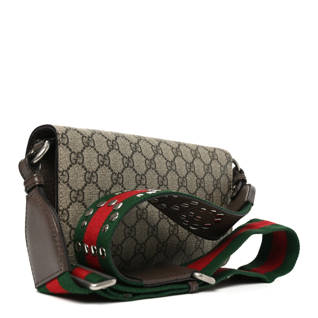 GG Supreme Web Monogram Textured Dollar Calfskin Dionysus Small Shoulder Bag Beige Ebony New Acero product image 3, provided
