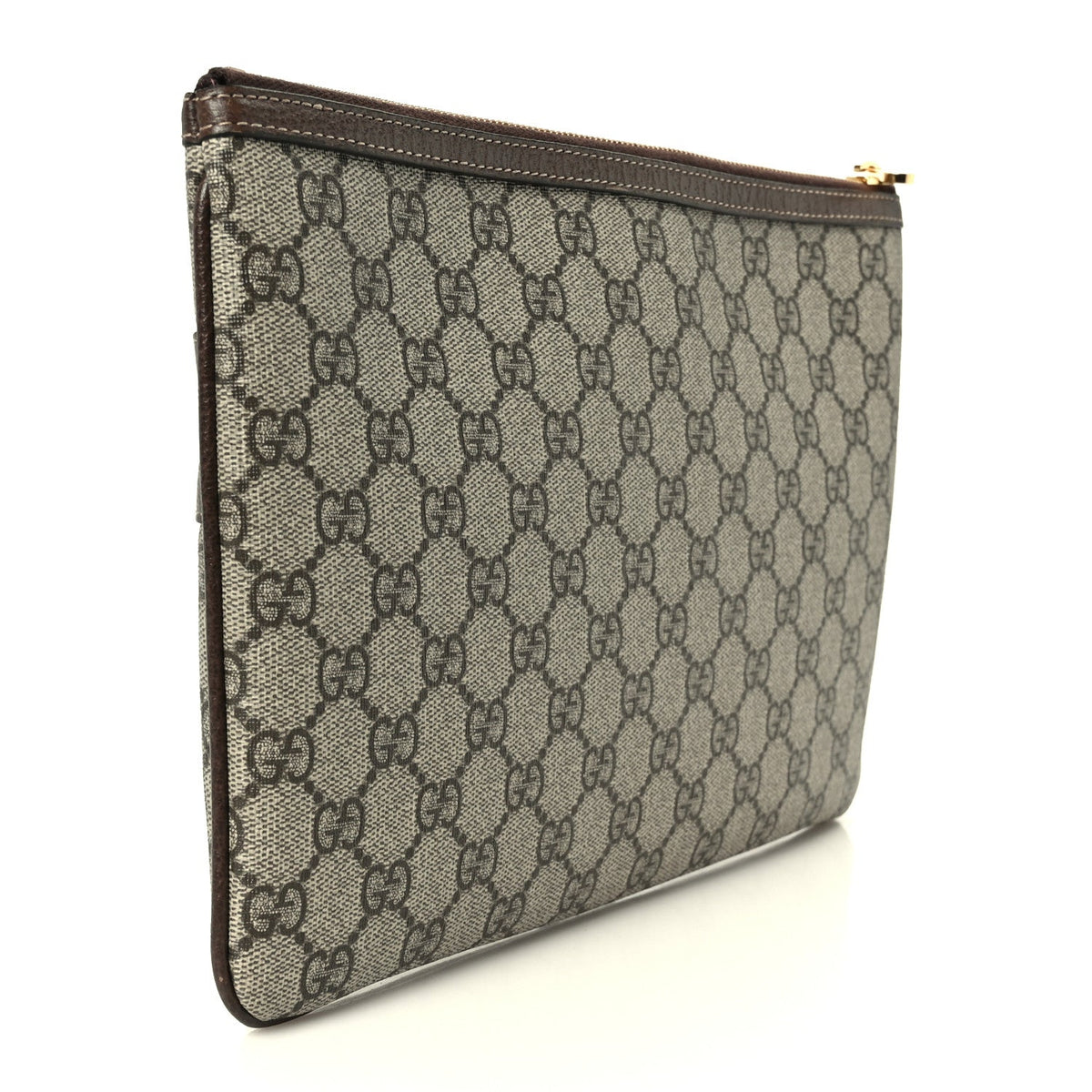 GG Supreme Monogram Large Ophidia Pouch Clutch Brown product image 3, provided for visual reference and product detail review