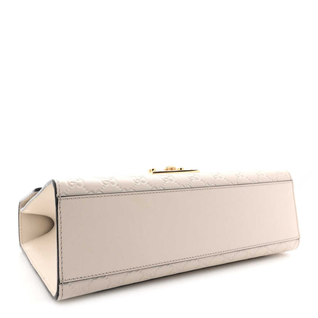Guccissima Medium Padlock Shoulder Bag Mystic White product image 4, provided for visual reference and product detail review