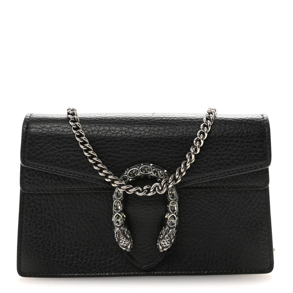 Calfskin Super Mini Dionysus Shoulder Bag Black product image 1, provided for visual reference and product detail review