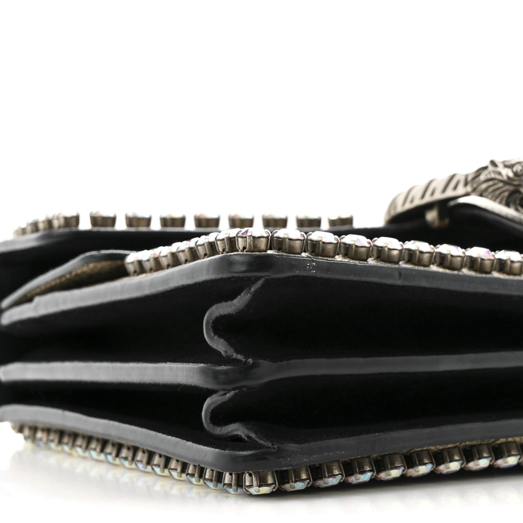 GG Supreme Monogram Crystal Small Dionysus Shoulder Bag Black product image 10, provided for visual reference and product