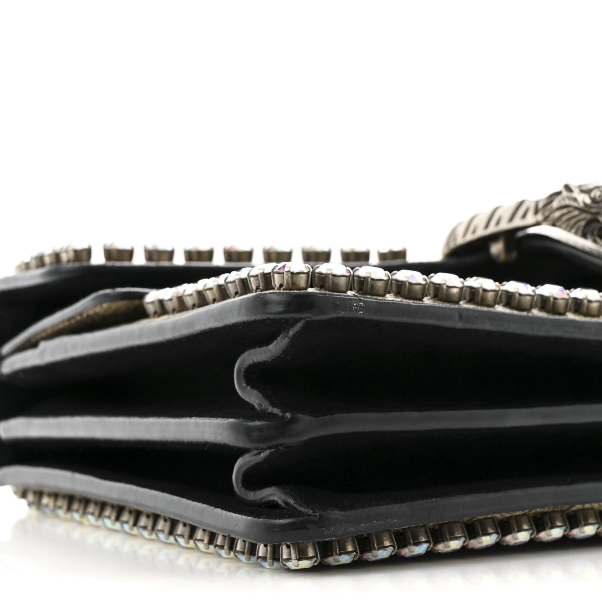 GG Supreme Monogram Crystal Small Dionysus Shoulder Bag Black product image 10, provided for visual reference and product