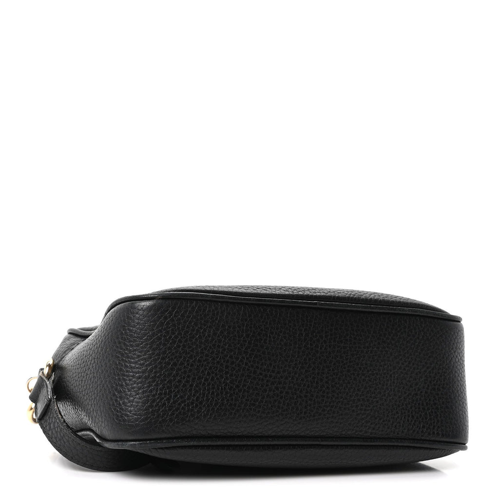 Pebbled Calfskin Small Soho Disco Bag Black product image 4, provided for visual reference and product detail review