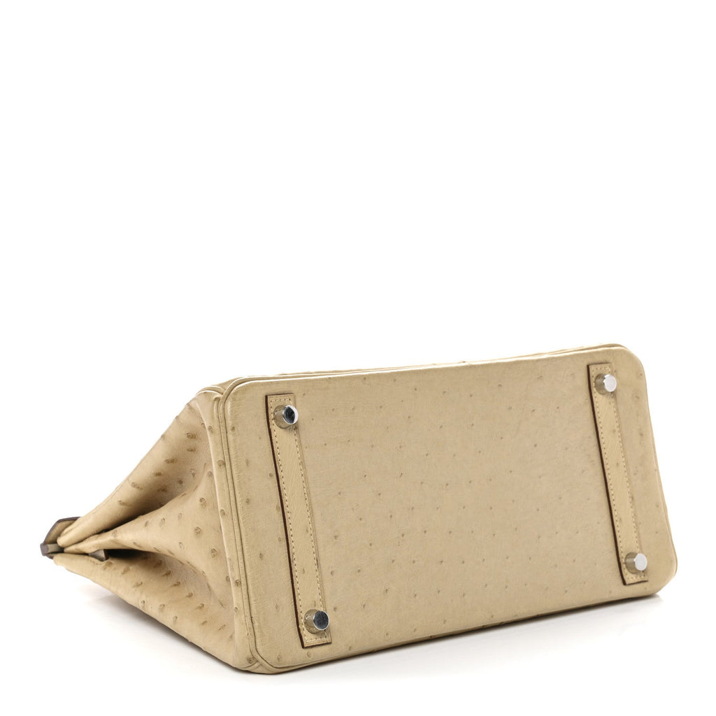 Ostrich Birkin 30 Parchemin product image 4, provided for visual reference and product detail review