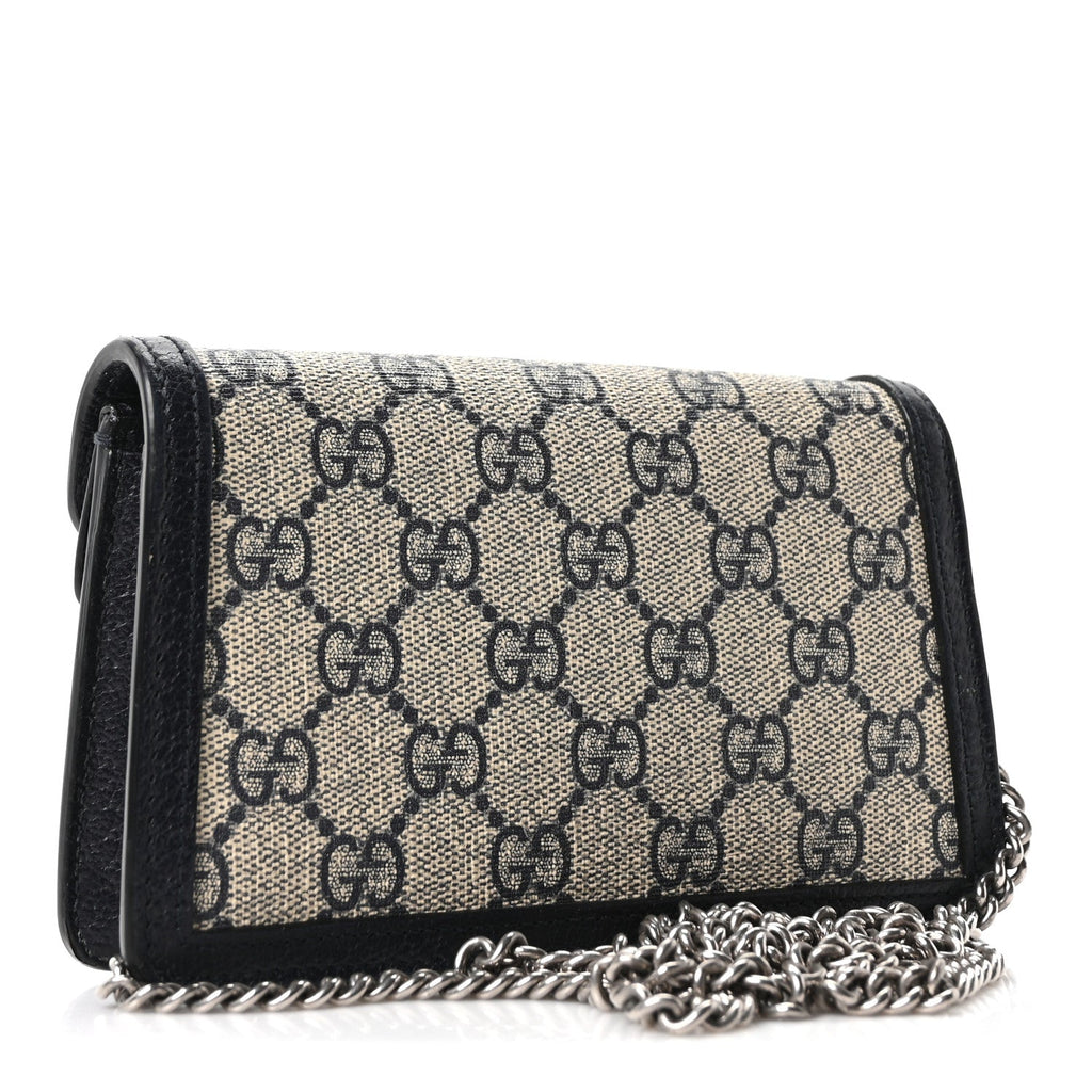 GG Supreme Monogram Textured Dollar Calfskin Super Mini Dionysus Shoulder Bag Beige Blue product image 4, provided for