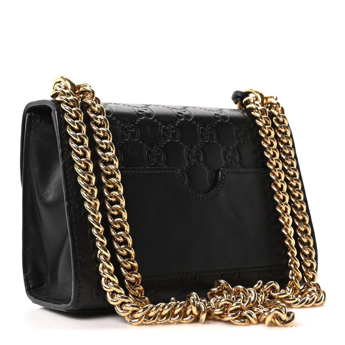 Guccissima Small Padlock Shoulder Bag Black product image 2, provided for visual reference and product detail review