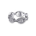 Hermes Chaine D'Ancre Enchainee Diamond 18K Gold Ring product image 1, provided for visual reference and product detail