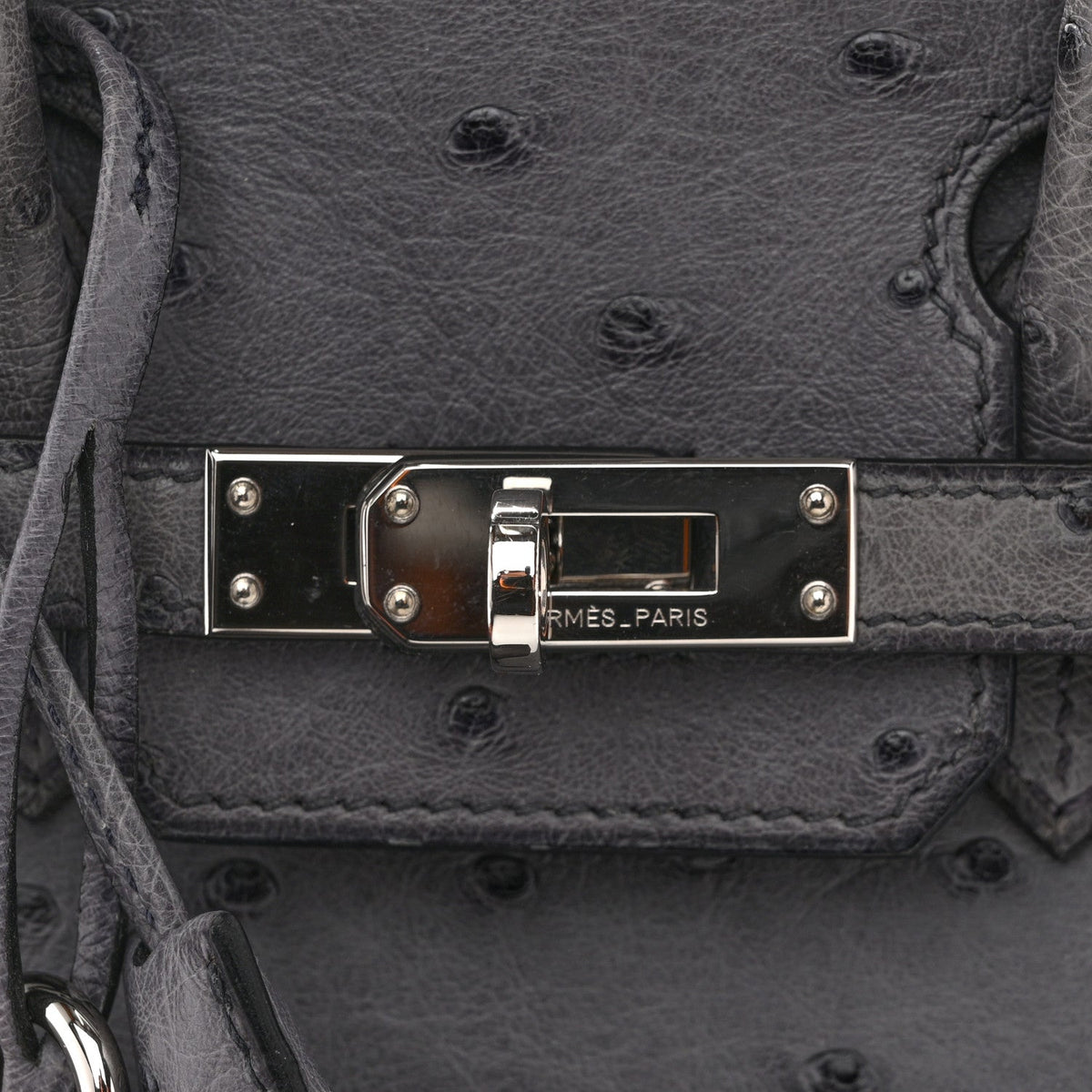 Ostrich Birkin 25 Gris Agate product image 13, provided for visual reference and product detail review