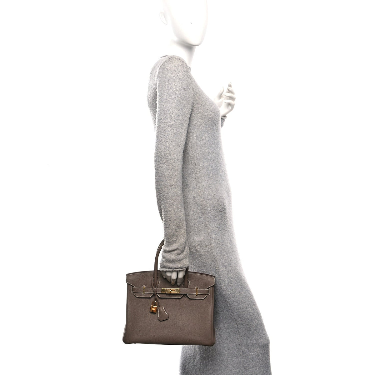 Togo Birkin 30 Etoupe product image 2, provided for visual reference and product detail review