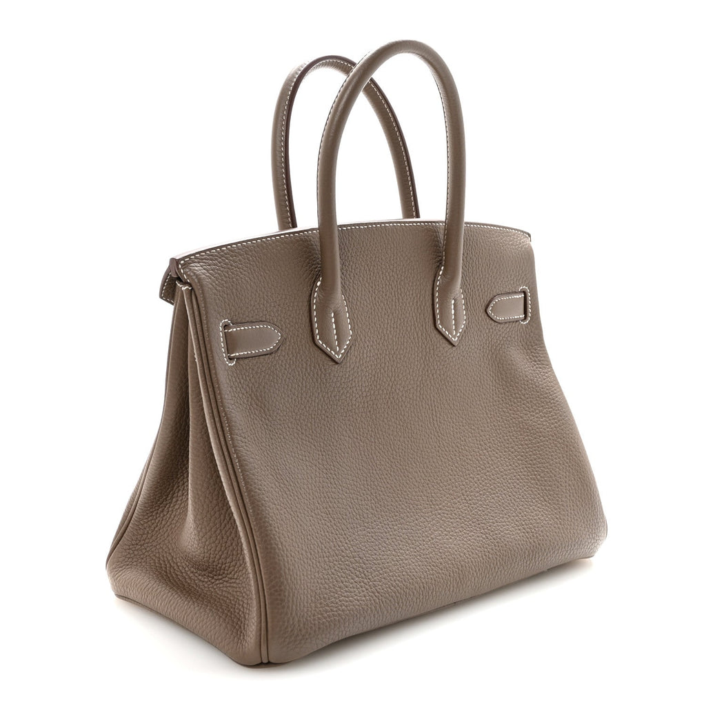 Taurillon Clemence Birkin 30 Etoupe product image 3, provided for visual reference and product detail review
