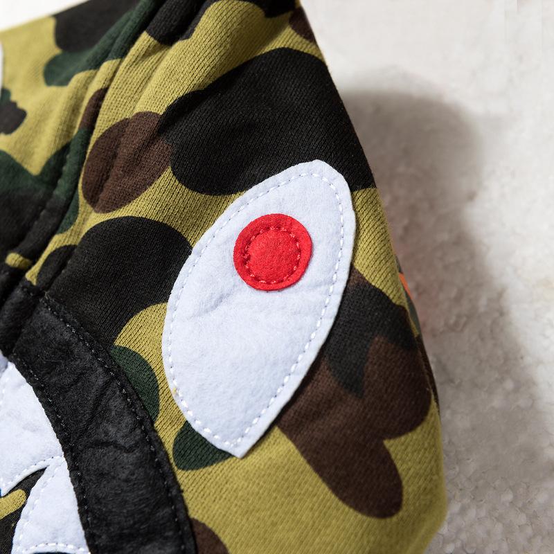 Bathing Ape Hoodie Autumn and Winter Shark Mouth Men and Women Casual Camouflage Thin Sweater Baggy Coat product image 6,