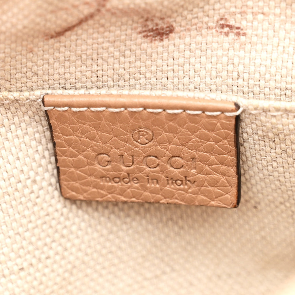 Pebbled Calfskin Small Soho Disco Bag Rose Beige product image 6, provided for visual reference and product detail review