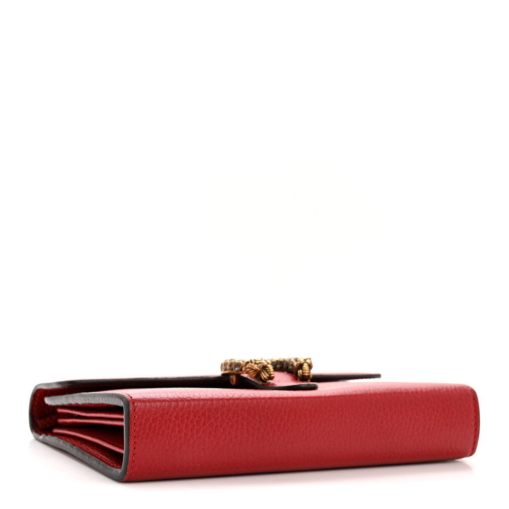 Calfskin Mini Dionysus Chain Wallet Hibiscus Red product image 4, provided for visual reference and product detail review