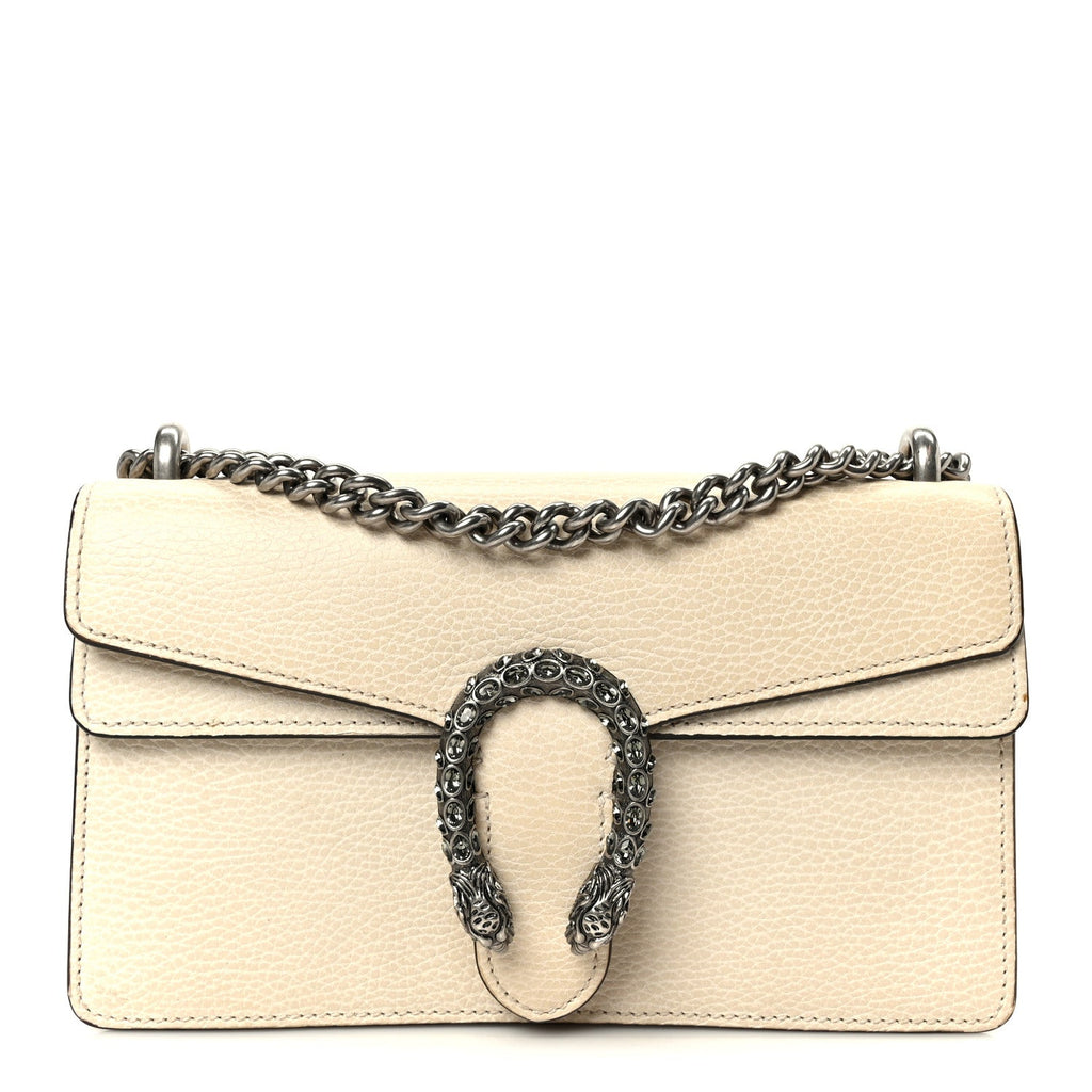 Dollar Calfskin Crystal Small Dionysus Shoulder Bag Mystic White product image 1, provided for visual reference and product