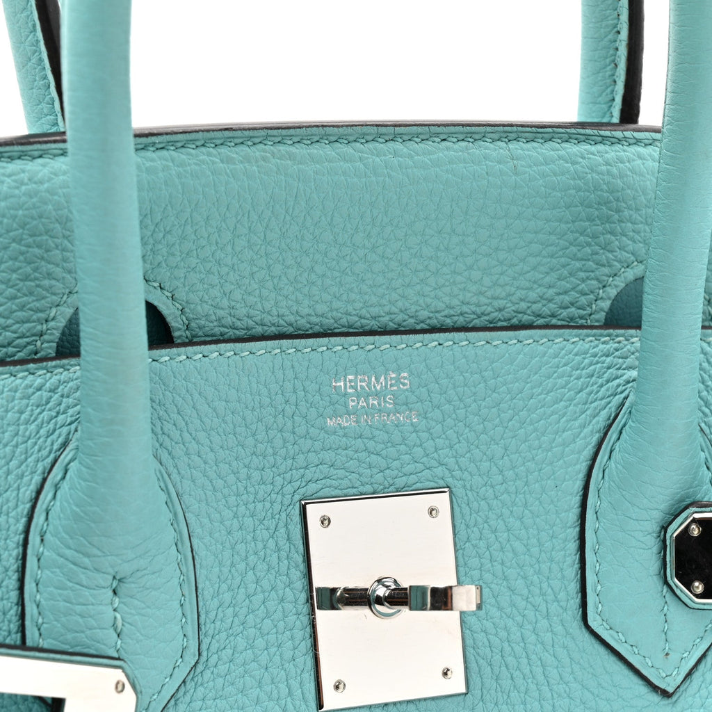Togo BIRKIN 30 Bleu Atoll product image 6, provided for visual reference and product detail review