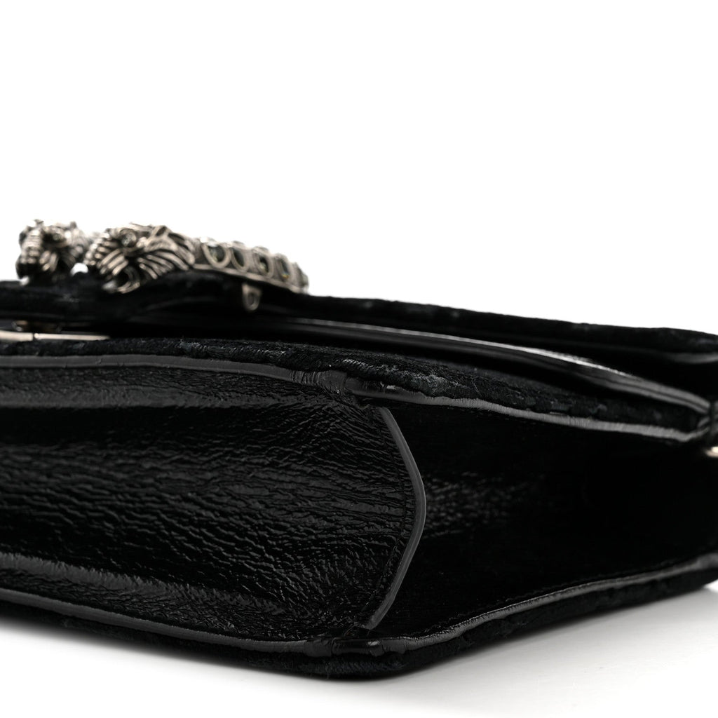 Velvet Skipper Crystal GG Monogram Small Dionysus Shoulder Bag Black Black Diamond product image 10, provided for visual