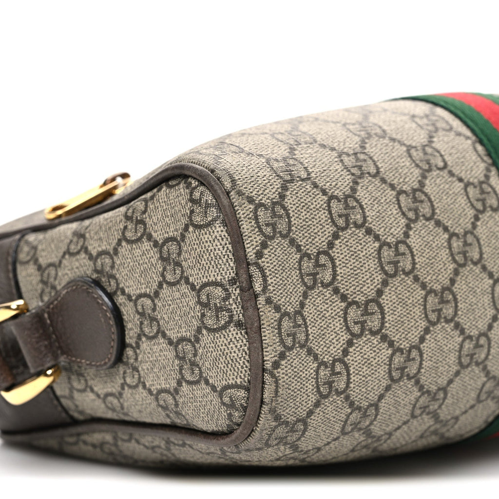 GG Supreme Monogram Web Small Ophidia Shoulder Bag Brown product image 9, provided for visual reference and product detail