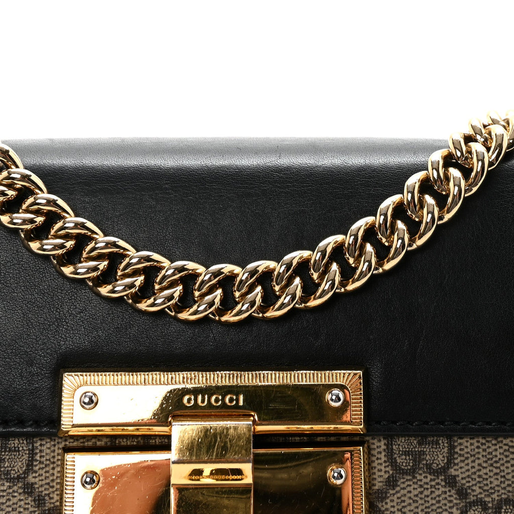 GG Supreme Monogram Calfskin Small Padlock Shoulder Bag Beige Black Cuir product image 8, provided for visual reference and