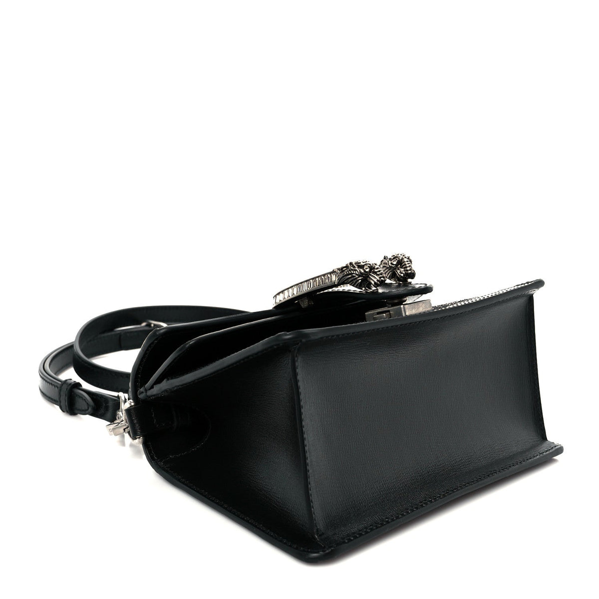 Satin Crystal GG Monogram Mini Dionysus Top Handle Bag Black product image 4, provided for visual reference and product