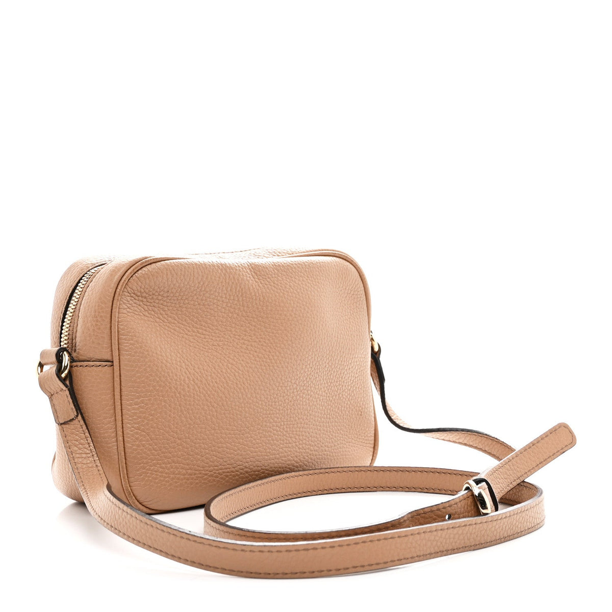 Pebbled Calfskin Small Soho Disco Bag Rose Beige product image 3, provided for visual reference and product detail review