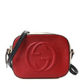 Dollar Calfskin Small Soho Disco Bag Hibiscus Red Mystic White Blue product image 1, provided for visual reference and