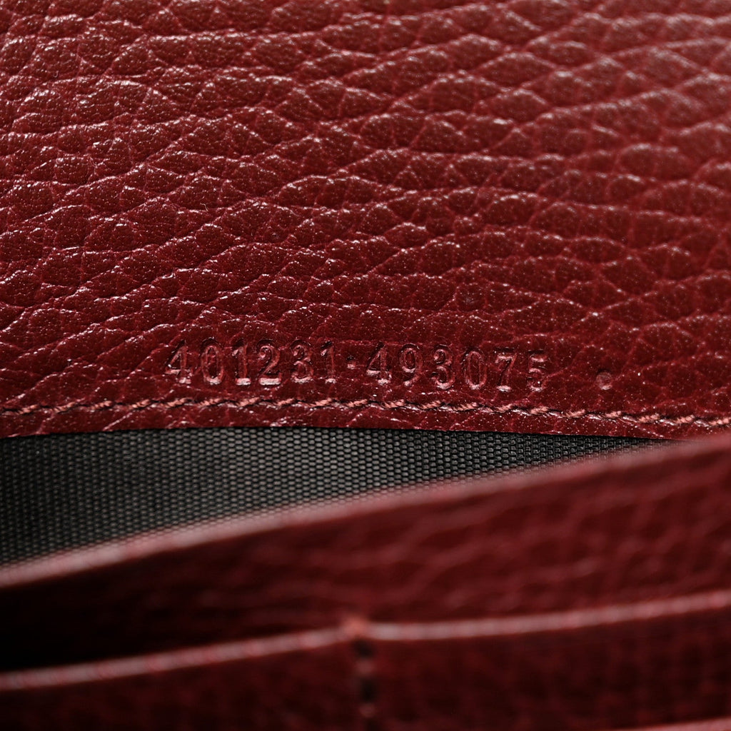Dollar Calfskin Crystal Mini Dionysus Chain Wallet Vintage Bordeaux product image 7, provided for visual reference and