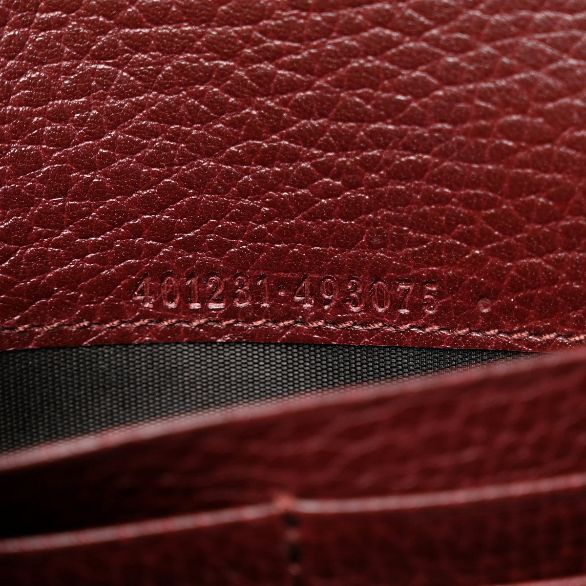 Dollar Calfskin Crystal Mini Dionysus Chain Wallet Vintage Bordeaux product image 7, provided for visual reference and