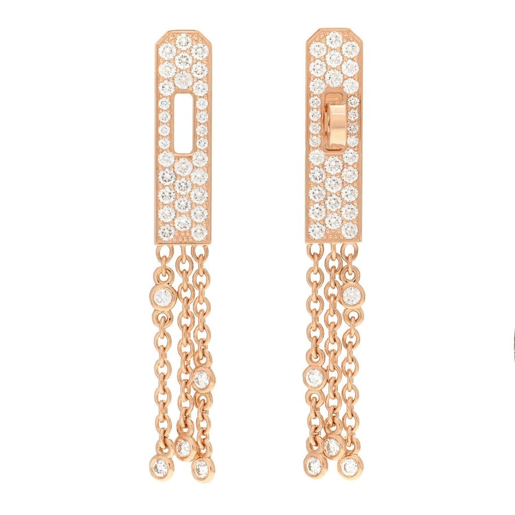 Hermes Kelly Gavroche Full Diamond 18K Gold Earrings product image 1, provided for visual reference and product detail review