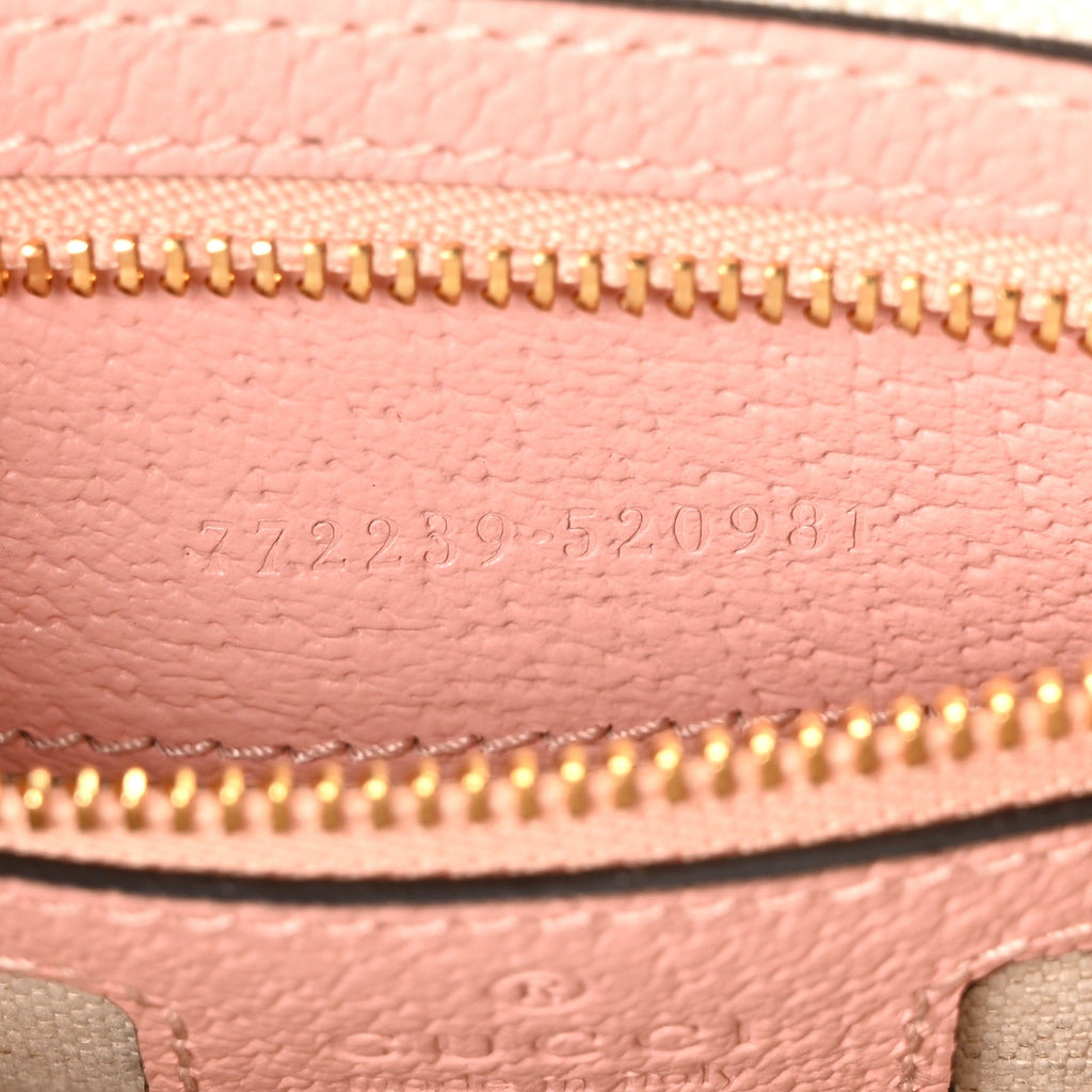 GG Supreme Monogram Textured Dollar Calfskin Mini Ophidia Flap Shoulder Bag Rose Pink product image 7, provided for visual