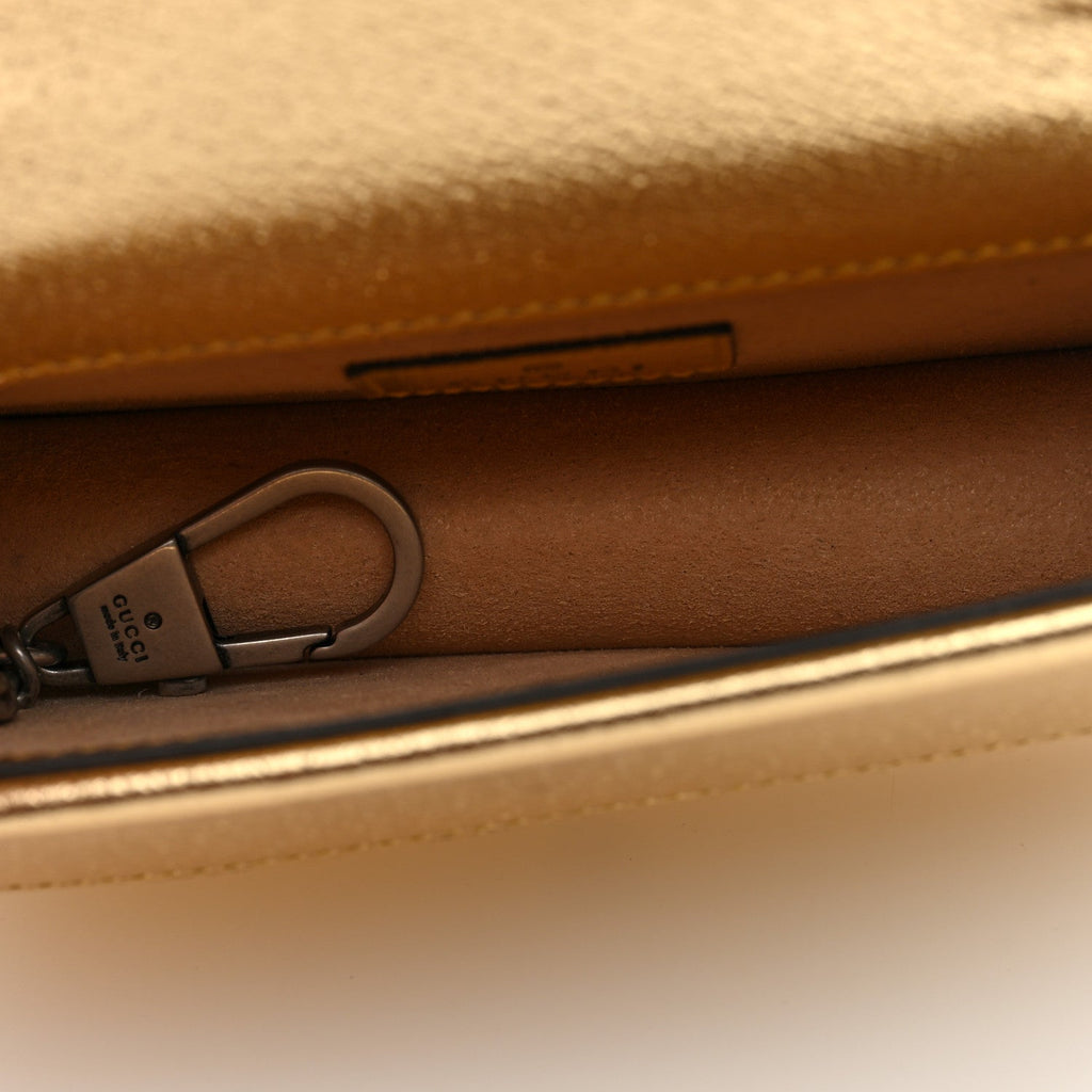 Metallic Calfskin Super Mini Dionysus Shoulder Bag Gold product image 5, provided for visual reference and product detail