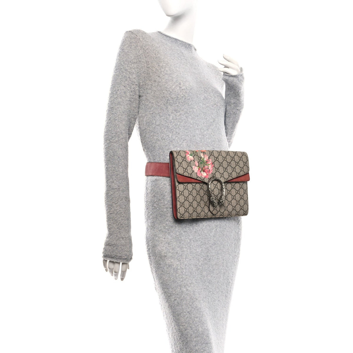 GG Supreme Monogram Blooms Dionysus Belt Bag Beige Multicolor Dry Rose product image 2, provided for visual reference and