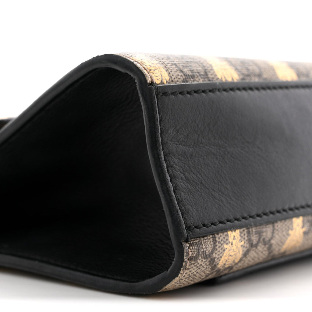 GG Supreme Monogram Bees Small Padlock Shoulder Bag Black product image 9, provided for visual reference and product detail