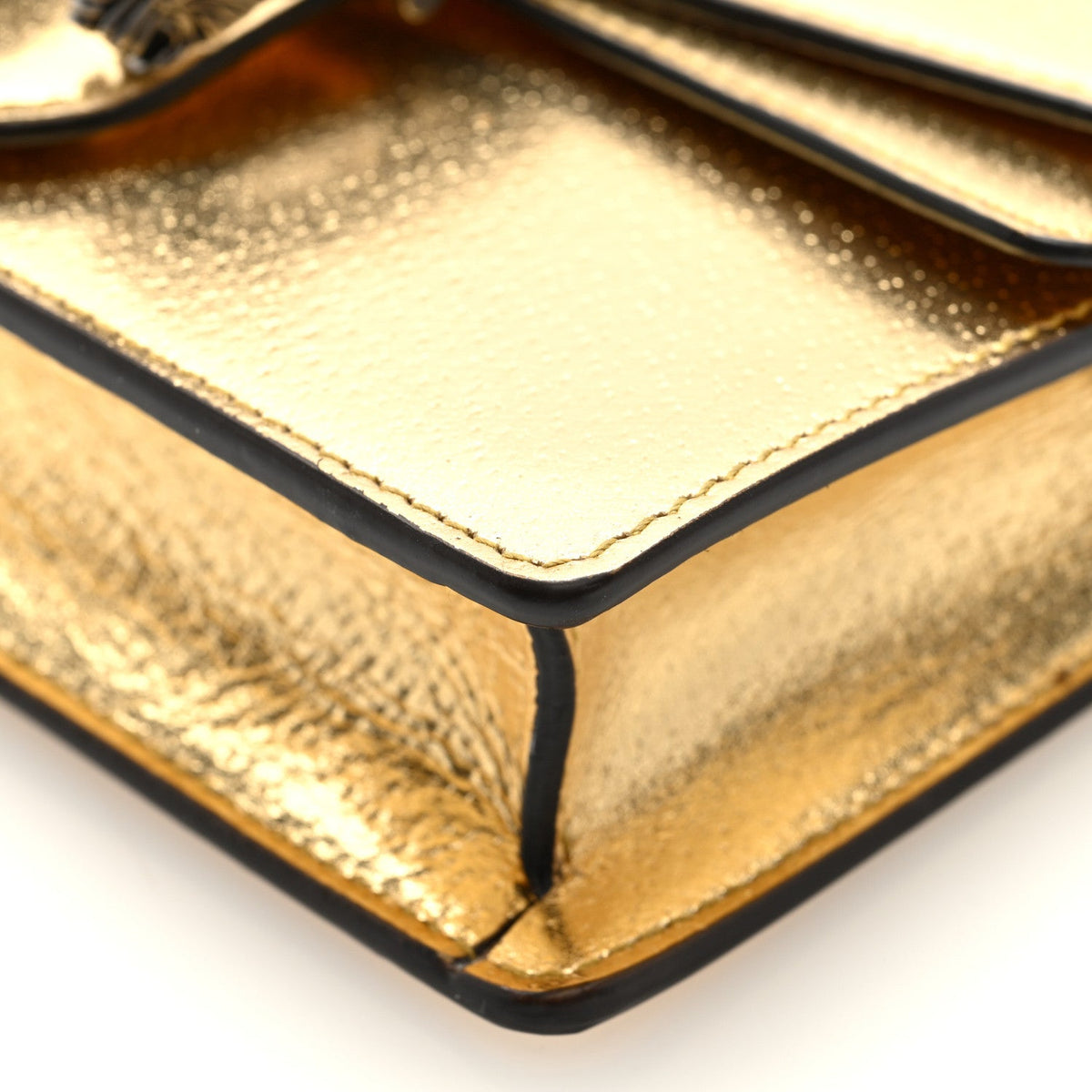 Metallic Calfskin Super Mini Dionysus Shoulder Bag Gold product image 9, provided for visual reference and product detail