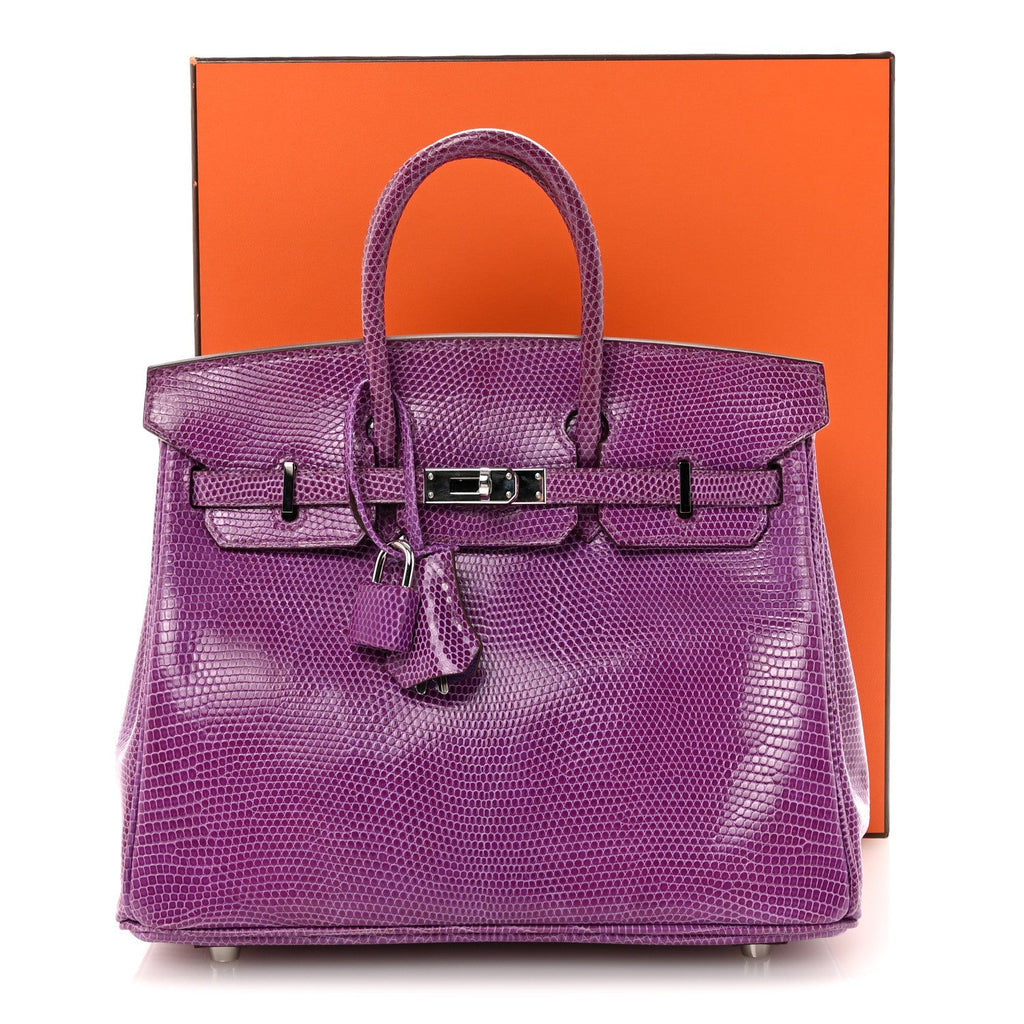 Lizard Birkin 25 Violet product image 10, provided for visual reference and product detail review