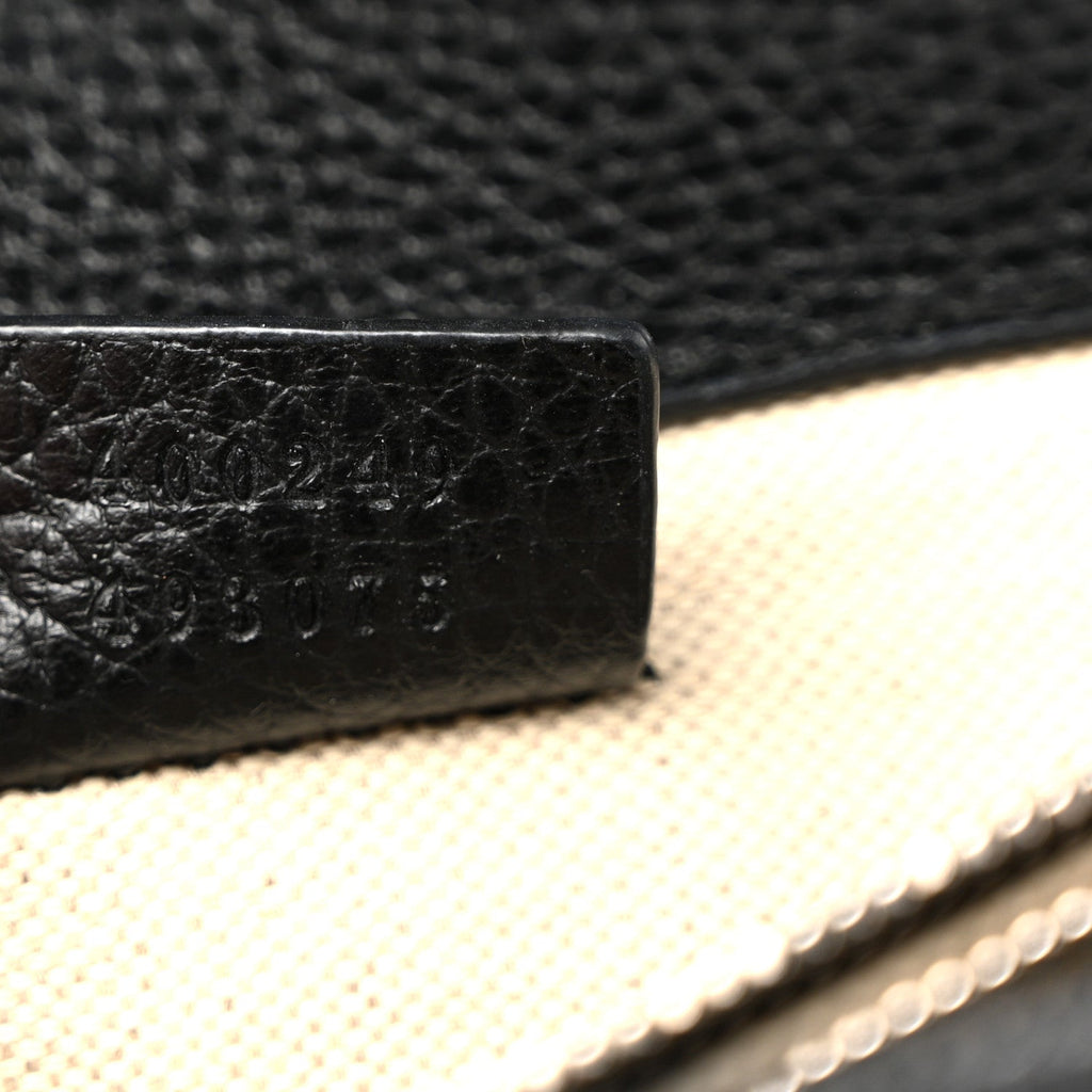 Pebbled Calfskin Small Dionysus Shoulder Bag Black product image 7, provided for visual reference and product detail review