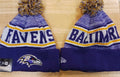 Baltimore Ravens Official NFL New Era winter Hat with Pom product image 1