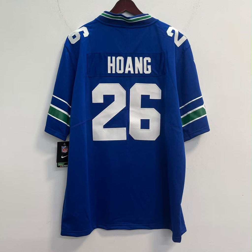 Any name & Number Seattle Seahawks Classic blue retro NFL product image 2