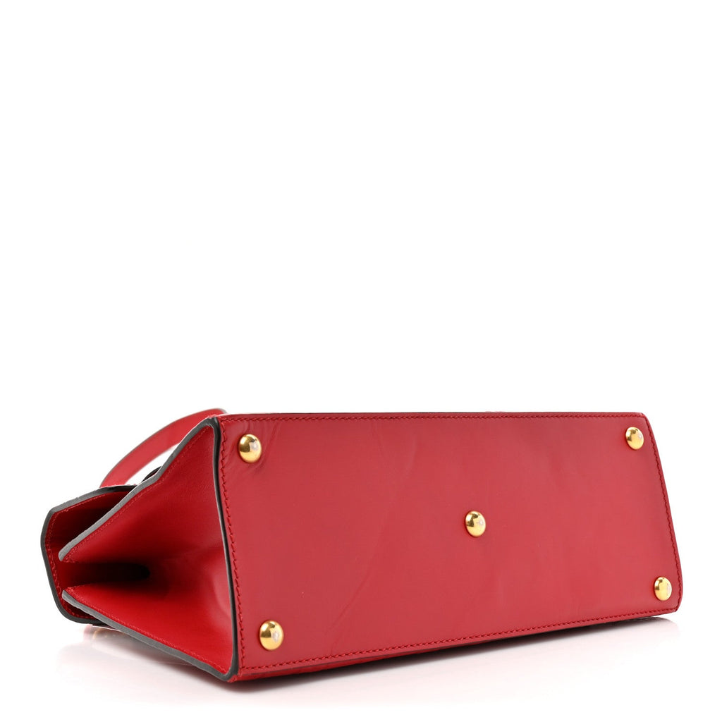 Guccissima Signature Small Padlock Top Handle Bag Hibiscus Red product image 4, provided for visual reference and product