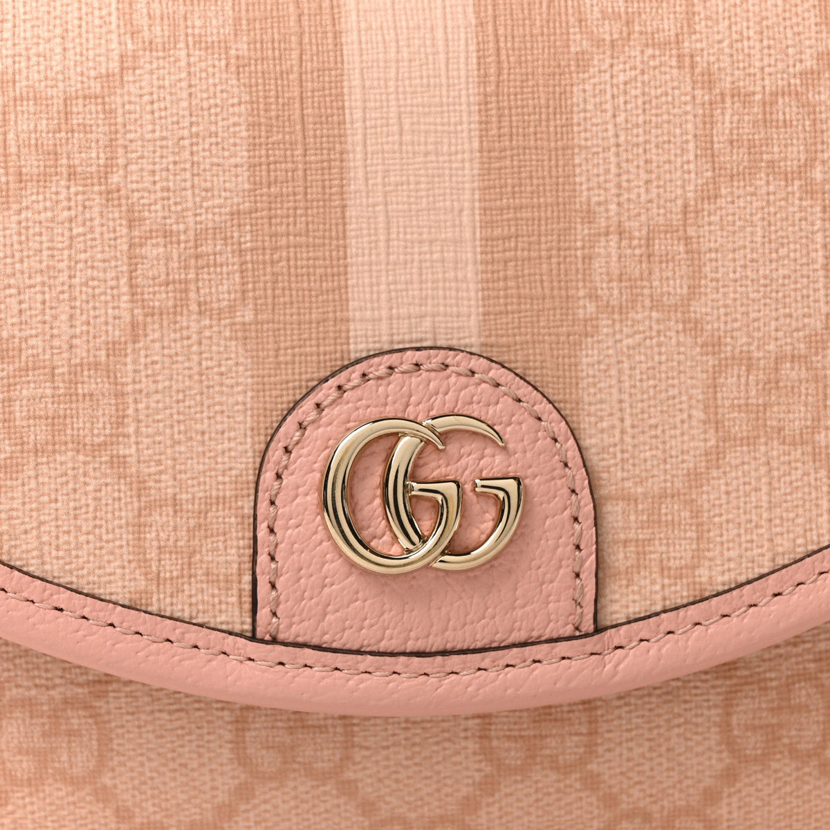 GG Supreme Monogram Textured Dollar Calfskin Mini Ophidia Flap Shoulder Bag Rose Pink product image 8, provided for visual