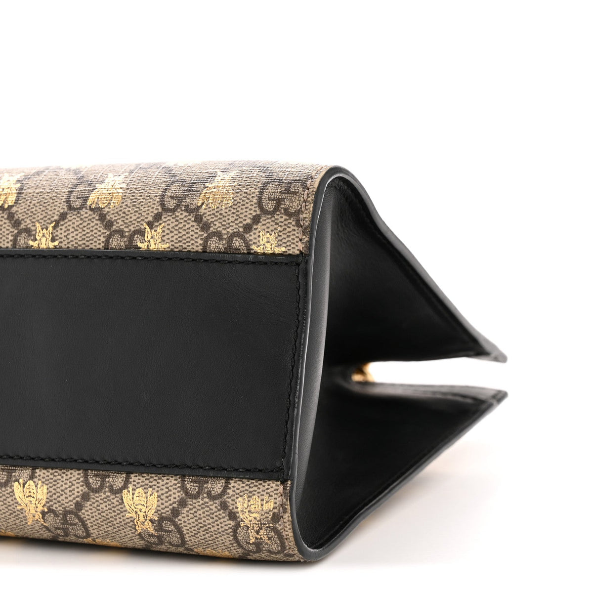 GG Supreme Monogram Bees Small Padlock Tote Beige Oro Black product image 10, provided for visual reference and product