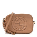 Pebbled Calfskin Small Soho Disco Bag Camelia product image 1, provided for visual reference and product detail review