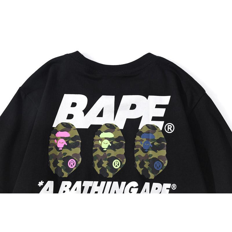 Bathing Ape T-Shirt Summer Men and Women Short-Sleeved Top product image 5, provided for visual reference and product detail