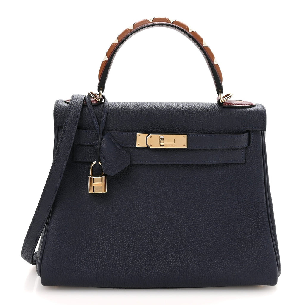 Togo Horseshoe Au Galop Kelly Retourne 28 Bleu Nuit Rouge H Fauve product image 1, provided for visual reference and product