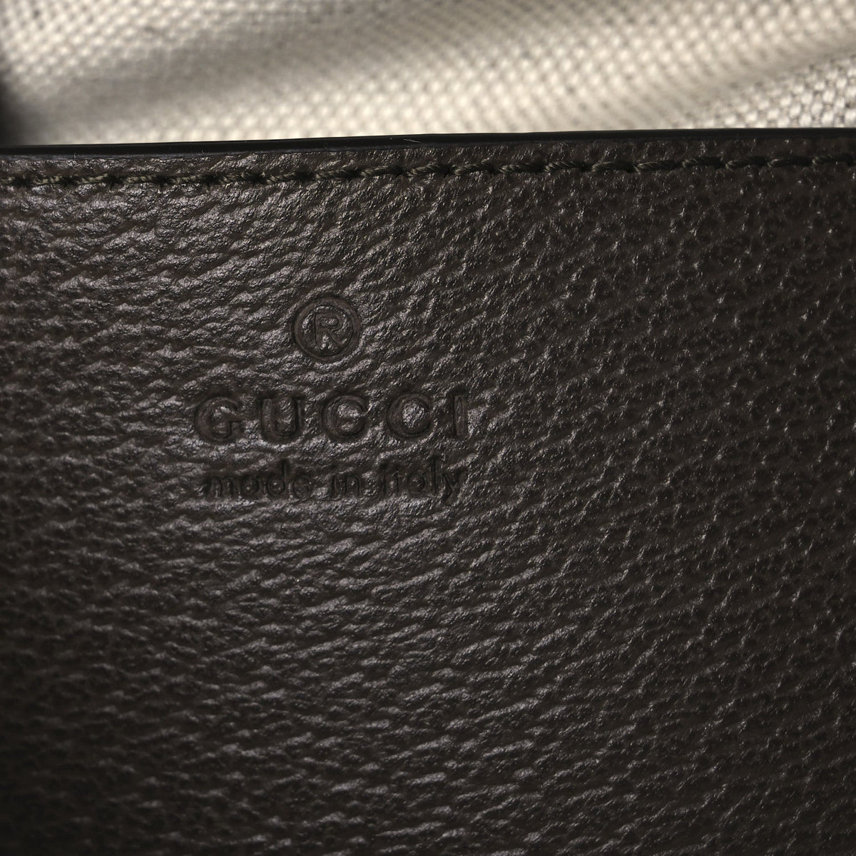 GG Supreme Monogram Textured Dollar Calfskin Mini Ophidia Top Handle Square Shoulder Bag Beige Ebony New Acero product image