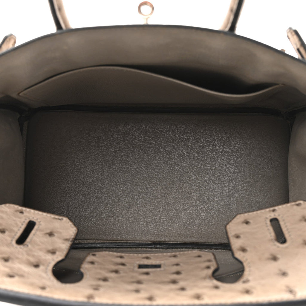 Ostrich Birkin 30 Mousse product image 5, provided for visual reference and product detail review