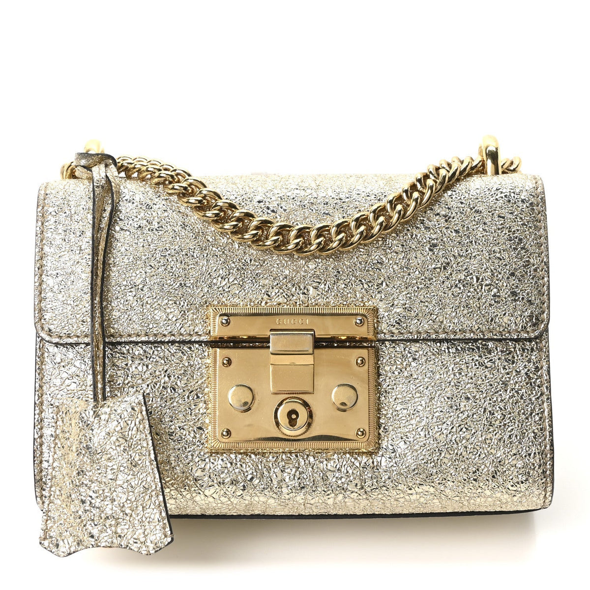 Galassia Small Padlock Shoulder Bag Platino product image 1, provided for visual reference and product detail review